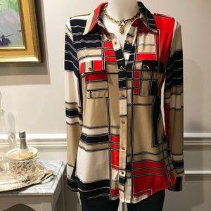 BCBG MAXAZRIA long sleeve blouse
